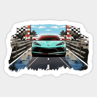 Cacti C8 Corvette Racecar Supercar Sports Car C8 Sticker